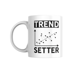 trend setter data science coffee mug – analytics graph design gift for analysts & tech professionals